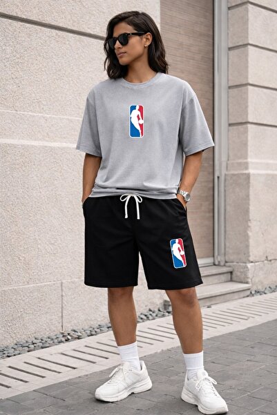orwen life est. 2022 Unisex Baskılı Şortlu Takım Oversize Bisiklet Yaka Günlük Rahat Yazlık Tişört Şort Kombin Spor Takım MBA