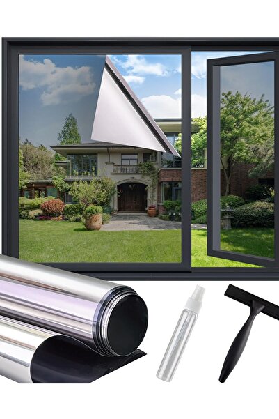 OEM Folie Geam Oglindă Autoadezivă Antisolara UV Argintie 60x200 cm