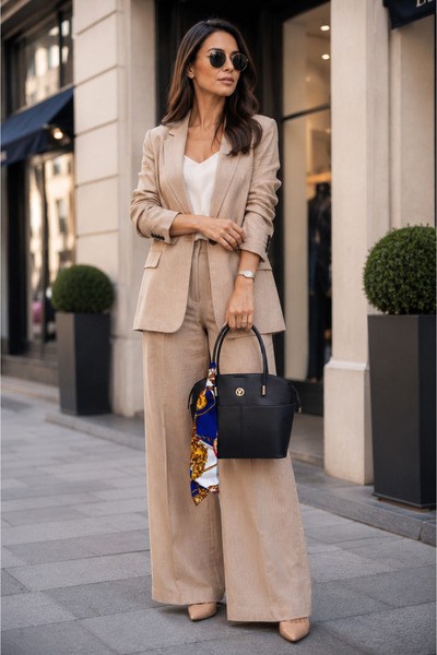 Moda Lime Μαύρη γυναικεία τσάντα ώμου και χειρός με κομψή λεπτομέρεια φουλαρι...