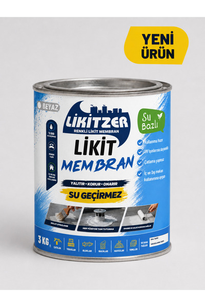 LİKİTZER Beyaz Su Bazlı Likit Membran 3kg
