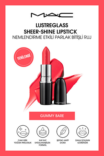 M.A.C Lustreglass Sheer-Shine Lipstick - Nemlendirme Etkili Parlak Bitişli Ru...