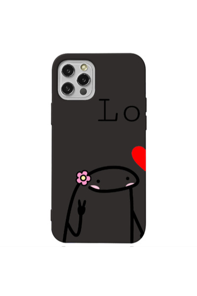Other Apple iPhone 12 Pro Max Love 1 Black Colored Silicone TPU Θήκη