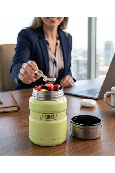 Thermos Stainless King Steel Food Thermos 0.47 Liter Colorful (Keeps Hot for ...