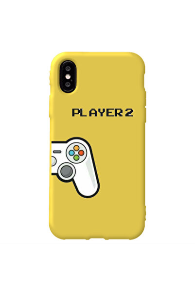 Other Apple iPhone Xs Player 2 Yellow Colored Silicone TPU Θήκη