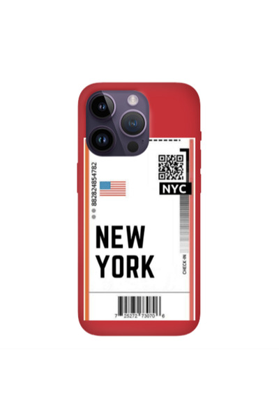 Other Apple iPhone 14 Pro New York NYC Red Colored Silicone TPU Θήκη