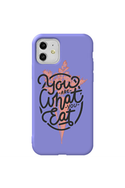 Other Apple iPhone 11 You are What You Eat Purple Colored Silicone TPU Θήκη