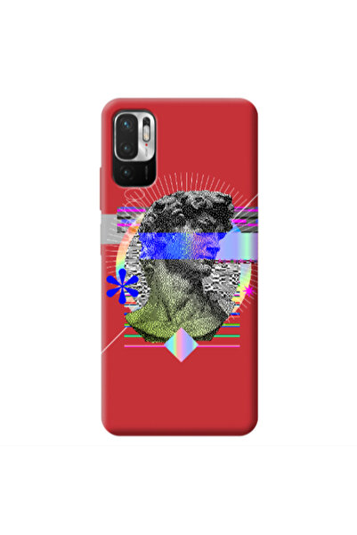 Other Xiaomi Redmi Note 10 Pro 5G Statue pixels Red Colored Silicone TPU Θήκη