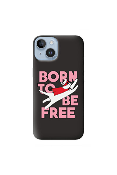 Other Apple iPhone 14 Born Free Black Colored Silicone TPU Θήκη
