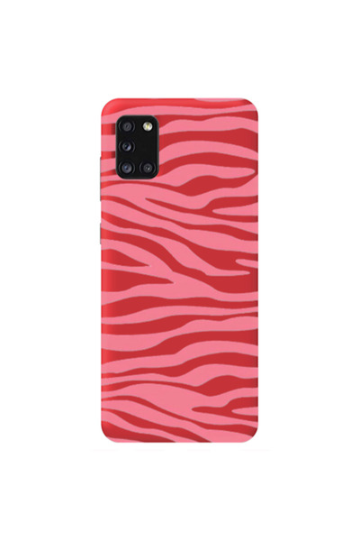 Other Samsung A41 Pink Zebra Red Colored Silicone TPU Θήκη