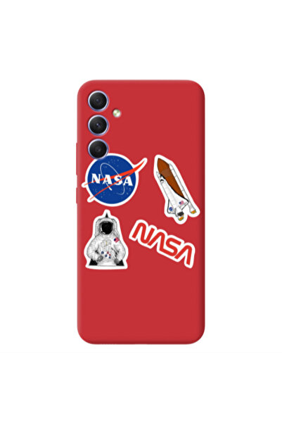 Other Samsung A34 Nasa Red Colored Silicone TPU Θήκη