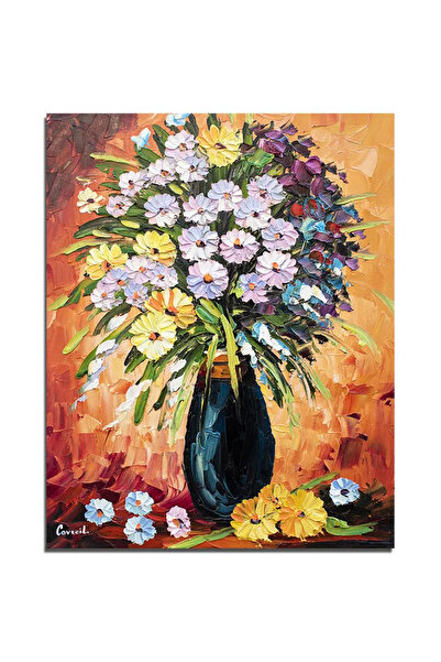 artnova Ръчно рисувана картина с цветя, Икебана, 50x40см, маслена на платно с...