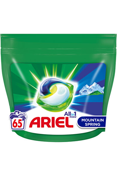 Ariel Capsule de detergent de rufe All-in-1 PODS Mountain Spring, 65 de spălări