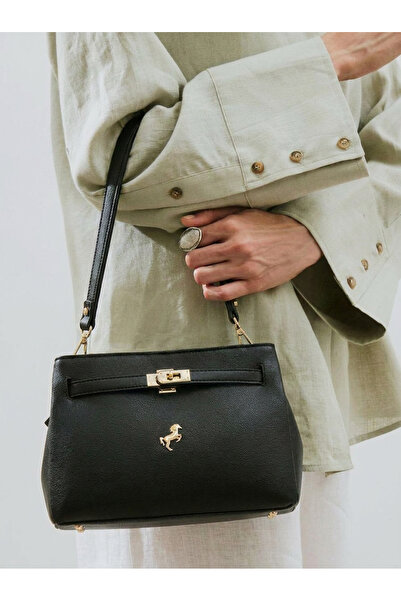 Miami Polo Club Women's 5-Compartment Leather Look Bag with Long Adjustable S...