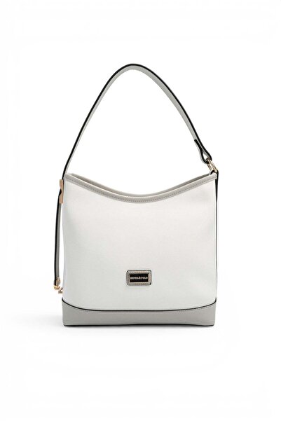 Silver Polo White - A.Gray Plain Women's Shoulder Bag Sp1286