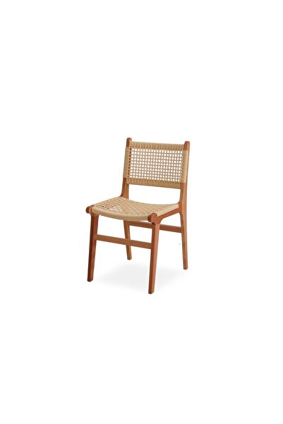 Vivense TİBER HAZERANLI AHŞAP NATURAL SANDALYE