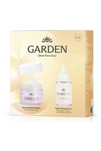 Garden Σετ Λάμψης Προσώπου: Αντιρυτιδική Κρέμα 50ml & Ορός Βιταμίνης C 30ml