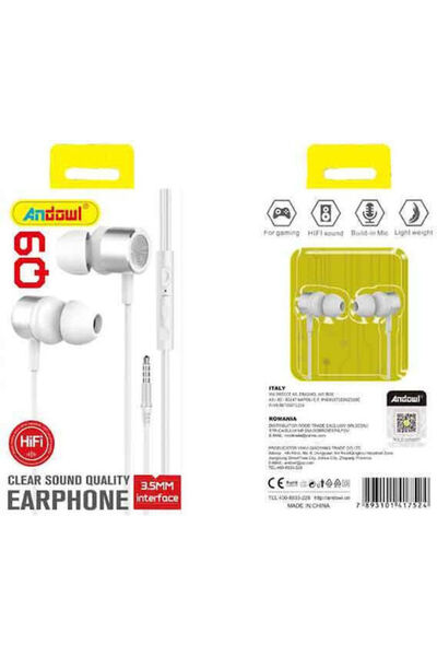 Andowl Q9 Ενδοωτικά ακουστικά handsfree με βύσμα 3.5mm