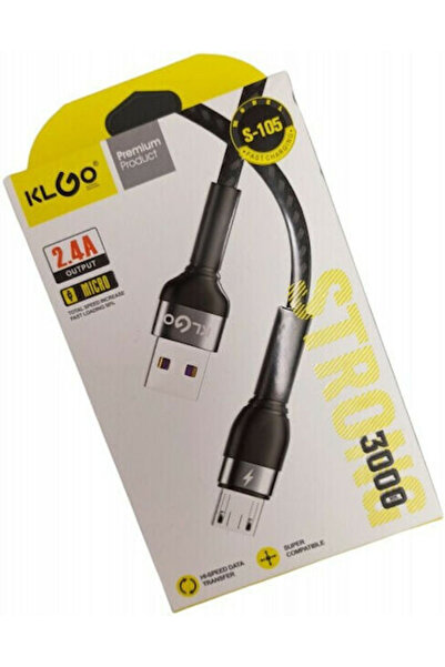klgo Καλώδιο USB 2.0 σε micro USB, πλεκτό, 3 μέτρων (S-105)
