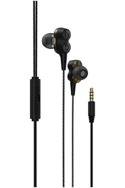 Devia EM102 Ενδοωτικά ακουστικά handsfree με βύσμα 3.5mm, Μαύρο