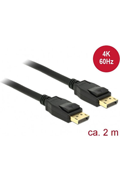 DELOCK Καλώδιο DisplayPort αρσενικό - DisplayPort αρσενικό 2μ Μαύρο (83806)