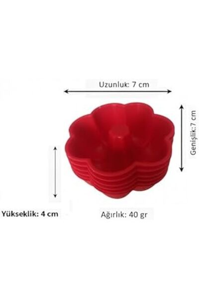 Yıldızan Albemo Silicone Muffin Mold with Belly and Flower Pattern – Pack of ...