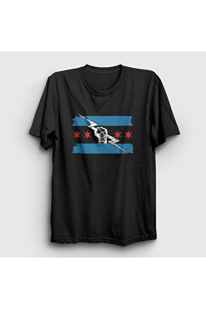 ZOKAWEAR Unisex Μαύρο T-Shirt με λογότυπο Cm Punk V2 Wwe 452zw