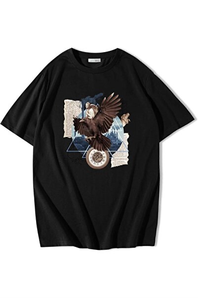 ZOKAWEAR Oversize Eagle Darccolage Eagle T-shirt
