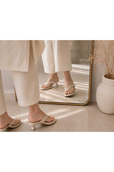 CİMİLİ SHOES Women's Flip-Flop Heeled Slippers Orthopedic Women's Sandals