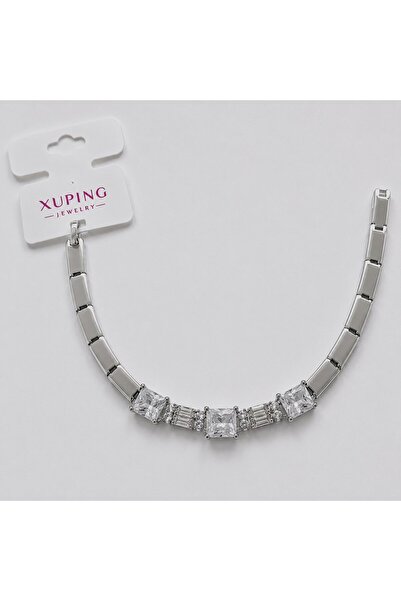 Zennemor Xuping Vip Quality Antiallergic Three Baguette Cut Zircon Stone Silv...