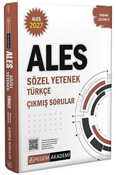 Pegem Akademi Yayıncılık Pegem 2027 ALES Sözel Yetenek Türkçe Çıkmış Sorular ...