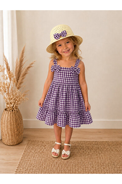RÜYA KİDS Girl's Casual Holiday Hat Dress