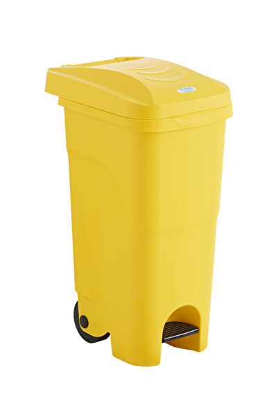 RNLl04 Home Tekerlekli Pedallı Plastik 85 Litre Endüstriyel Çöp Kovası