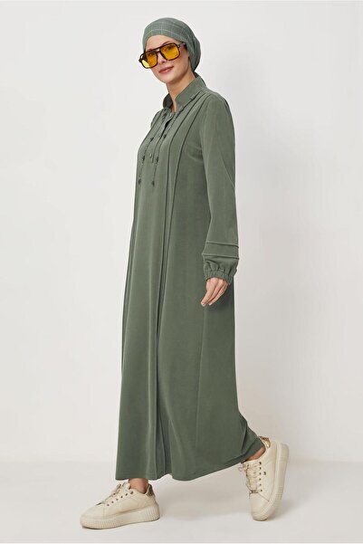 Alvina Stand-Up Collar Track Suit Dress 46717