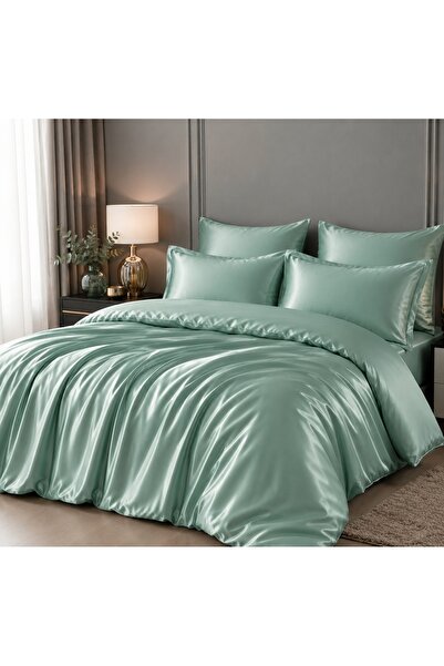 CHIRASO Set Lenjerie pat CHIRASO, SATIN Lucios, Cearceaf ELASTIC 180x200, Hus...