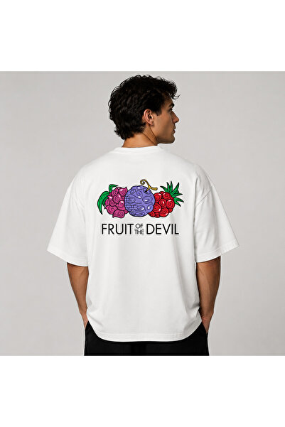 Nulivez One Piece Devil Fruit Printed Oversize Unisex T-Shirt - Anime Streetw...