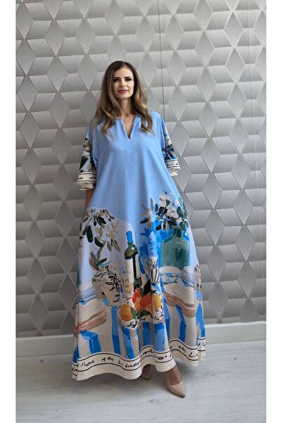 OnlyForYou Rochie Damă Lungă din Satin – Rochie Vaporoasă Elegantă cu Mânecă ...