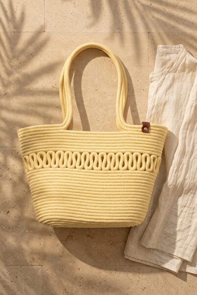 I Love Shoes Solmira Yellow Women's Beach Bag