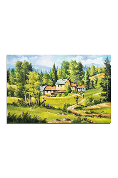 artnova Ръчно рисувана картина с планински пейзаж за всекидневна, Воспомени о...