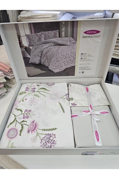 KÜBRAHOME'S Kristal Işil Single Bedding Set Lila