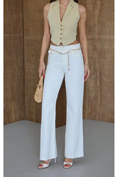 LACARINO Wide Leg-8158-Ekru - Bp Ekru 34/40
