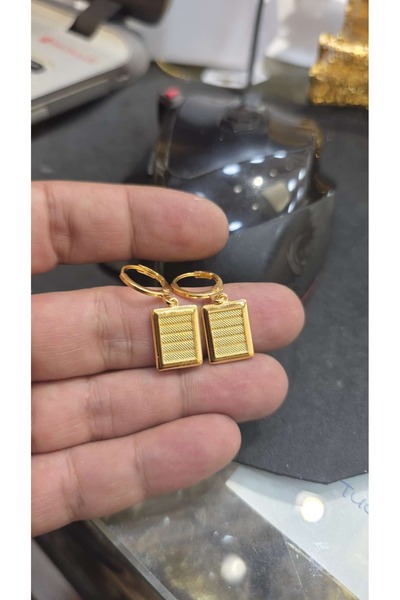 barisiva gold 22 Ayar Altın Kaplama Trabzon sallantılı Hasır Küpe