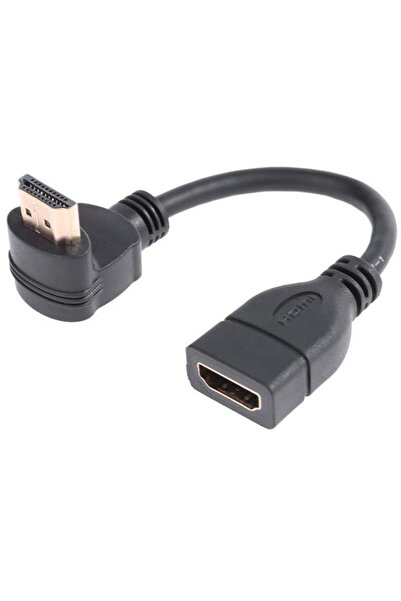 Lunatic 8446 Hdmi Dişi Erkek Uzatma 90 Derece Dirsek Çevirici Dönüştürücü Kab...