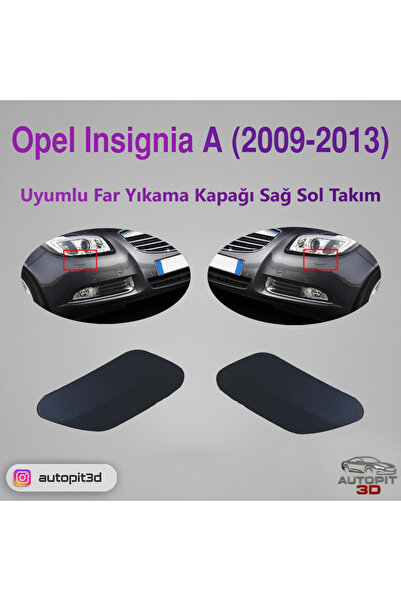 AutoPit 3D Opel Insignia A (2009-2013) Uyumlu Far Yıkama Kapağı Takımı (Sağ +...