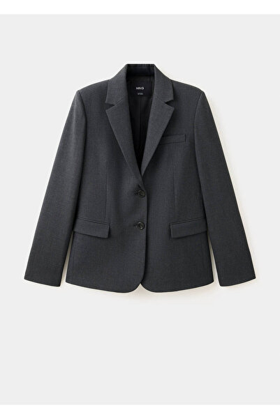 MANGO Woman Düz kesim blazer ceket