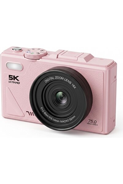 Serreha W1 5K Ultra HD Dijital Fotoğraf Makinesi 75MP Vlog Kamera - 18X Zoom ...