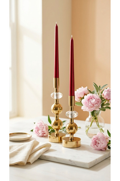 Decodelight Dekoratif Gold ve Eskitme Paslanmaz Kaplama Toplu ve Kristal Taşl...