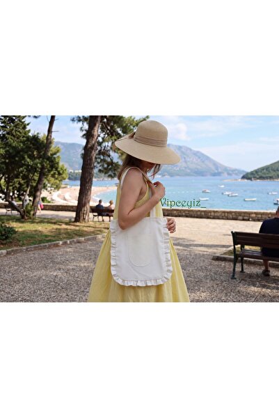 vipceyiz Ruffled Summer Cloth Bag