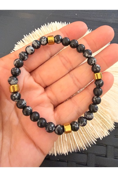 gemsartdeco Obsidian Power Stone Natural Stone Bracelet 17 cm