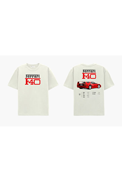 BLITZIST Ferrari F40 Sports Car Design Printed T-Shirt (Ages 4-13)