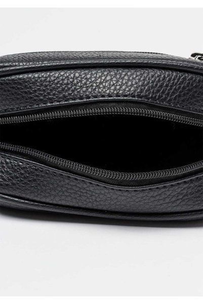 Pierre Cardin , Geanta de piele ecologica cu maner si fermoar, Negru